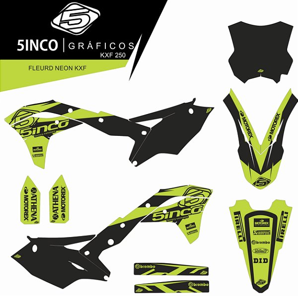 Kit Adesivo 3M Flúor  Fleurd Neon KXF 250