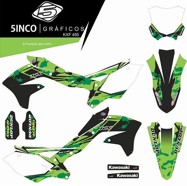 Kit Adesivo 3M Strange Military KXF 450