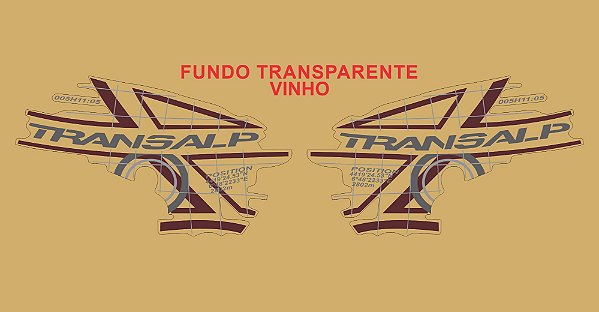 Kit Faixa Adesivo VINIL - Honda Transalp Xl 700v 2011 - Vinho