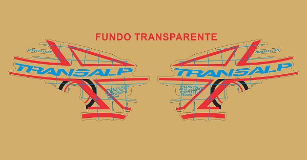 Kit Faixa Adesivo VINIL - Honda Transalp Xl 700v 2011 - Azul e Vermelho