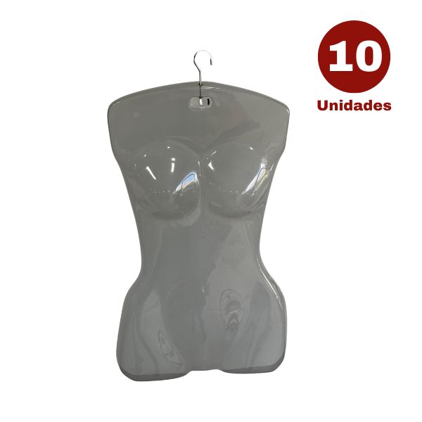 Cabide Silhueta Acrílico PVC - Kit com 10 Unidades