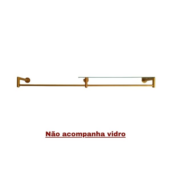 Arara Cabideiro Tubular L Dourada - 2 Metros