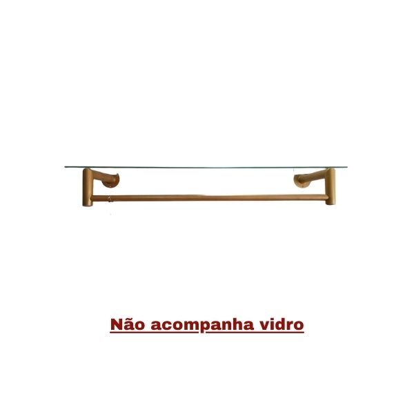 Arara Cabideiro Tubular L Dourada - 1 Metro