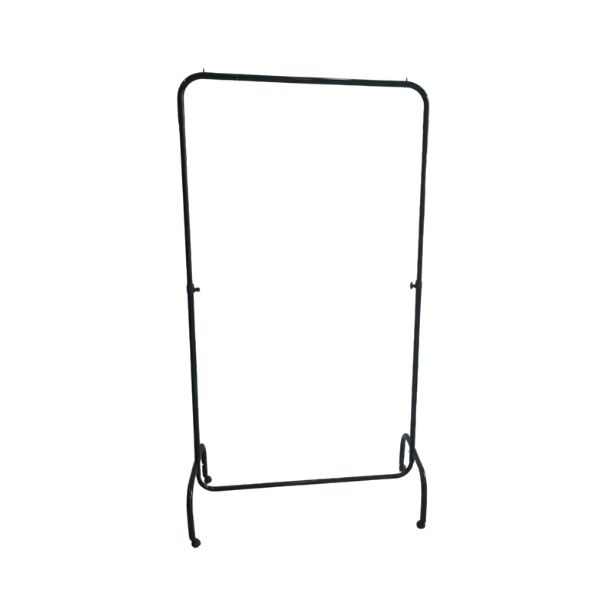 Arara Cabideiro Simples de Chão Preta - 1 Metro