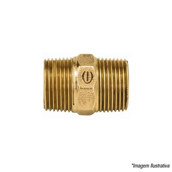 Niple Bronze Rosca x Rosca 1 1/2" - Eluma