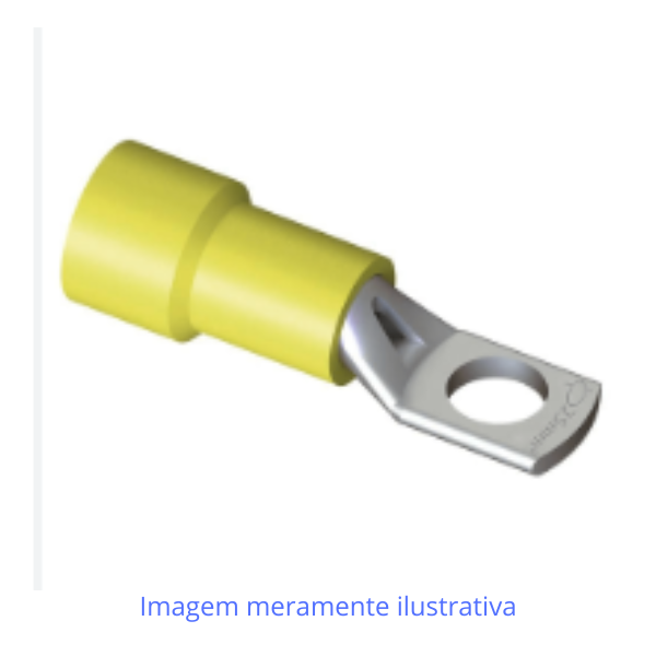 Terminal Olhal Tubular Fêmea 3/8" Amarelo TPT25-10 – Intelli