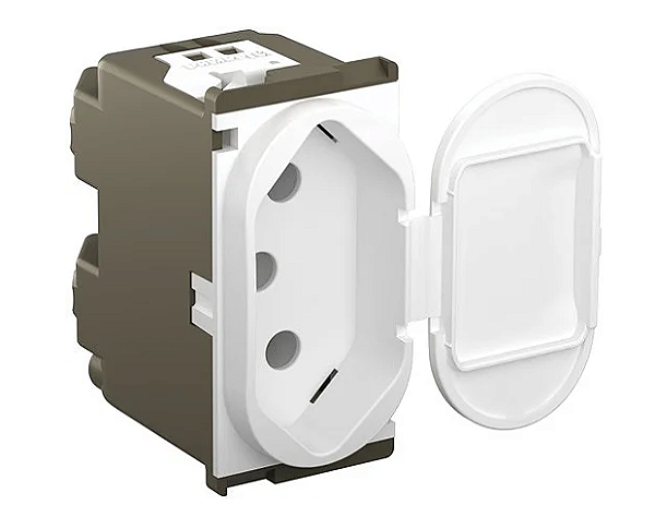 Módulo Tomada 2P+T 10A com Identificador + Tampa Pial Nereya 663051