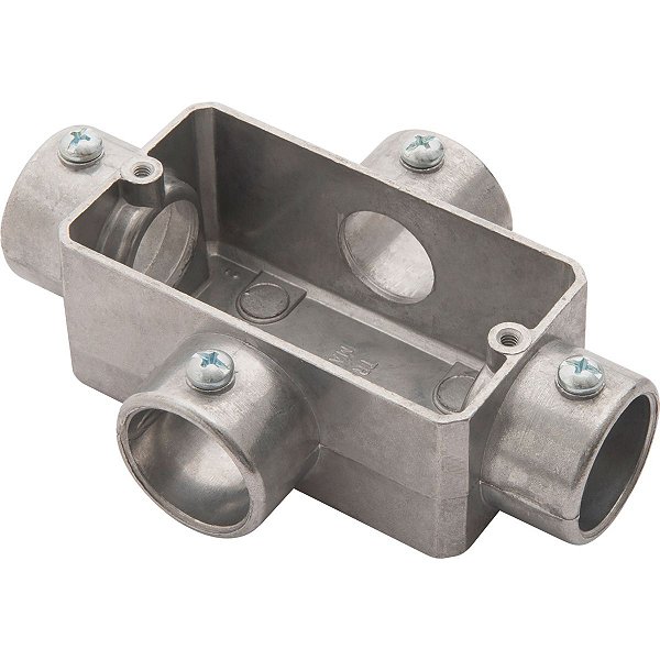 CONDULETE FIXO 1/2 TIPO X SEM TAMPA  SEM ROSCA SEM PINTURA  TRAMONTINA