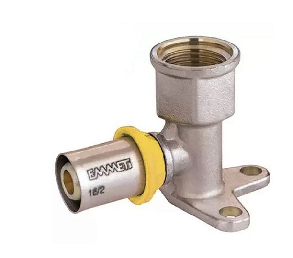 COTOVELO COM FLANGE PARA GÁS 1/2”X 20MM PRENSAR EMMETI