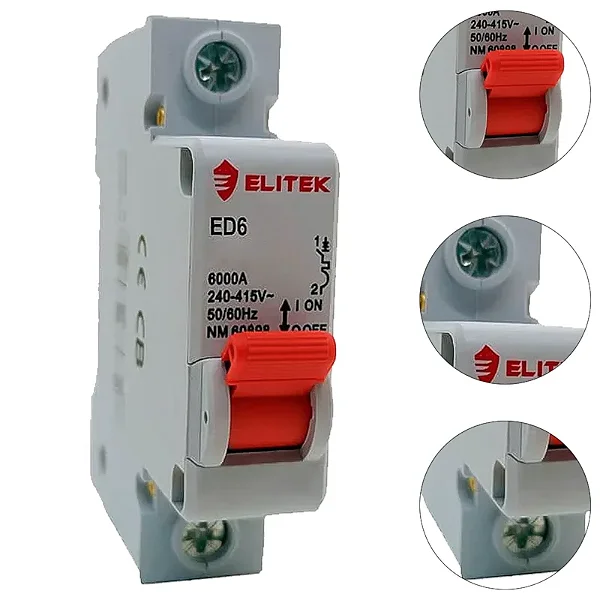 Disjuntor Unipolar Curva C 80A 10kA ED101C80A – Elitek