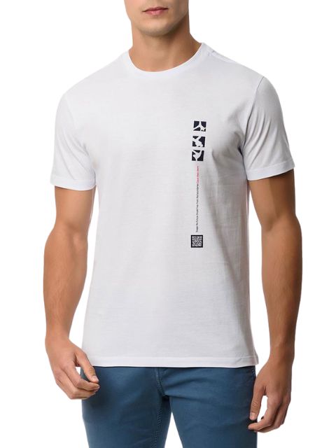 Calvin Klein Jeans Camiseta CKJ Dance QR Code Branco TC269