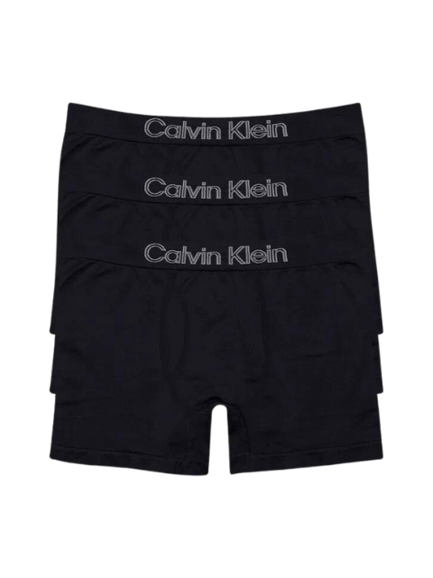 Calvin Klein Kit 3 Cuecas Trunk sem Costura Microfibra Cintura Baixa Preto PIT160