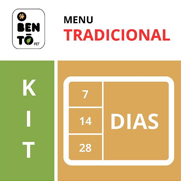 Kit ObentoPet (CÃES) | Menu TRADICIONAL