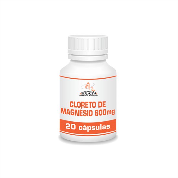 CLORETO DE MAGNÉSIO 600mg 20 cápsulas
