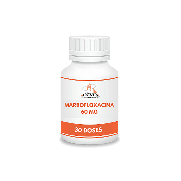 MARBOFLOXACINA 60 mg - 30 cápsulas - USO VETERINÁRIO - (venda sob prescrição médica)