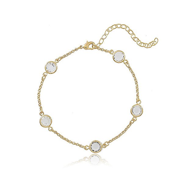 Pulseira Banhada com Zircônias Embutidas