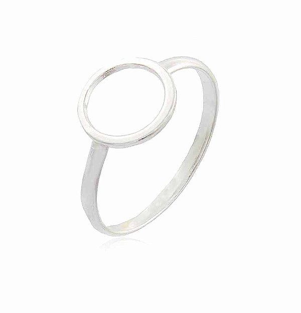 Anel Prata 925 Aro Vazado