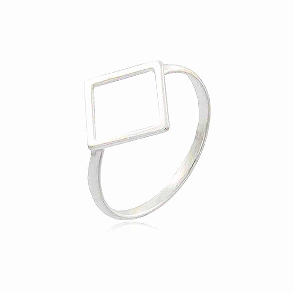 Anel Prata 925 Geométrico