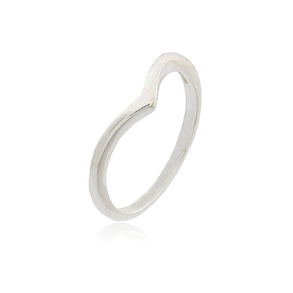 Anel Prata 925 Fio Curvado
