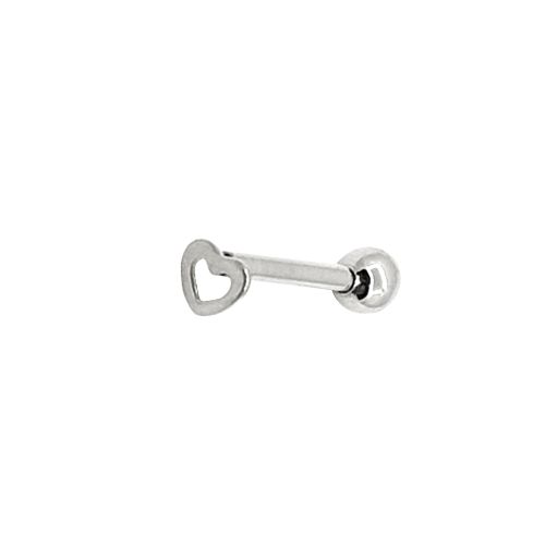 Brinco Prata 925 Piercing Coração