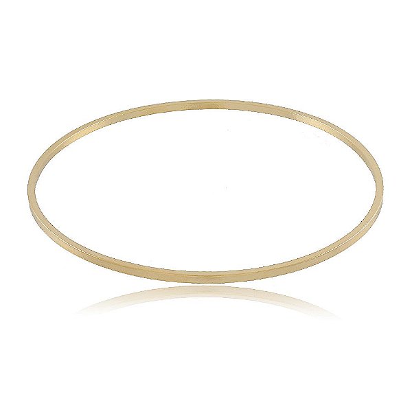 Pulseira Banhada Bracelete Redondo Fio Quadrado Fino