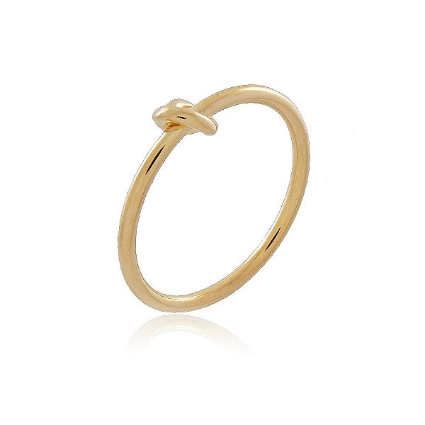 Anel Banhado Fio com Nó