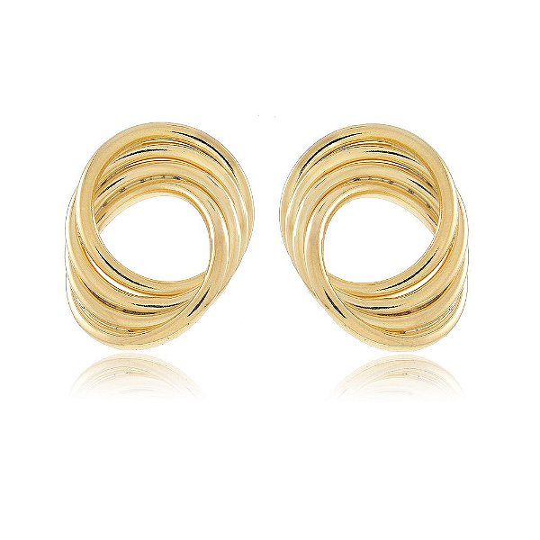 Brinco Banhado Camadas de Círculos