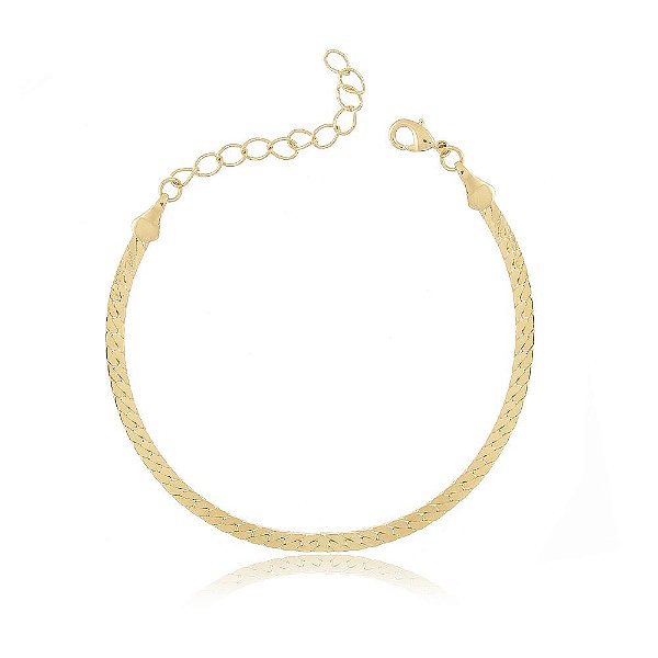 Pulseira Banhada Fio Escama Diamantada