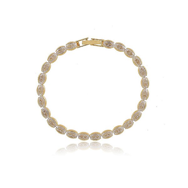 Pulseira Banhada Riviera Maxi Zircônia