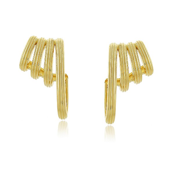 Brinco Banhado Quatro Pinos em Argolas