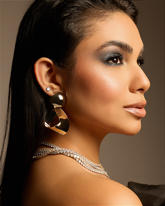 Brinco Meia Bola Maxi com Folha Articulada