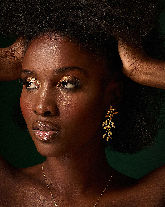 Brinco Ramo de Folhas Articulado