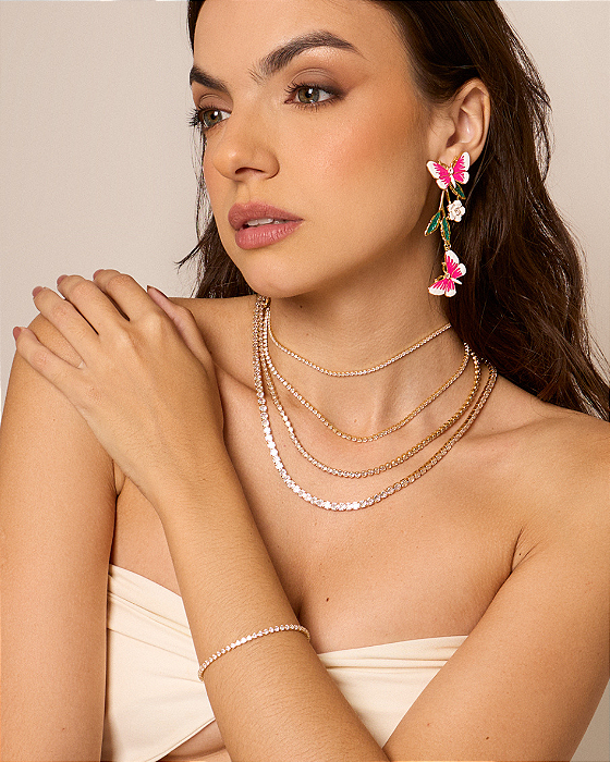 Colar Riviera Cravação Italiana