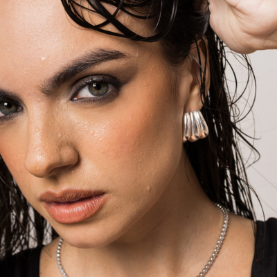 Brinco Prata 925 Argola Três Aros Lisos