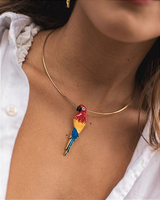 Colar Aro Arara Tropical Grande