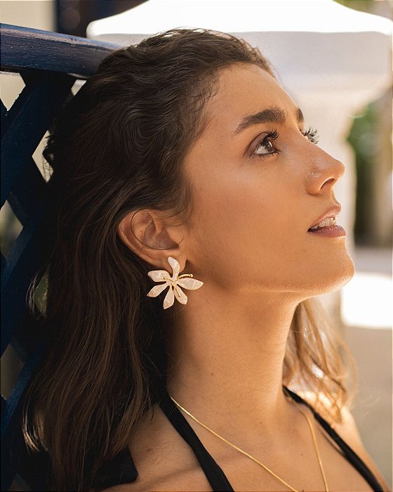 Brinco Jasmim Perolada