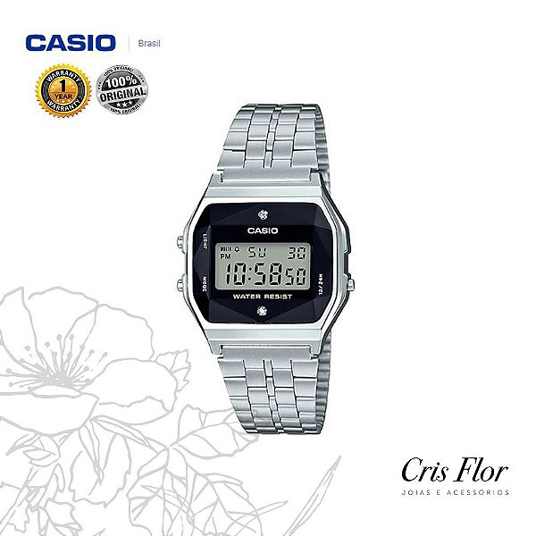 Relógio Casio Diamond Prata A159WAD-1DF