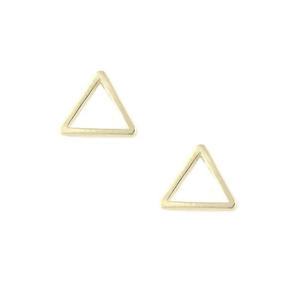 Brinco Banhado Triângulo Vazado