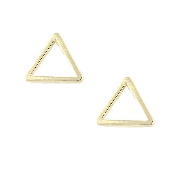 Brinco Banhado Triângulo Médio Vazado