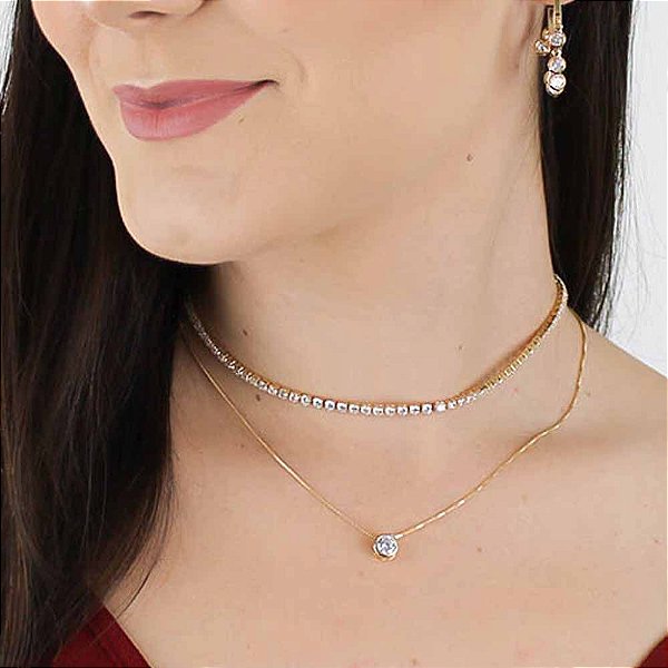 Colar Banhada Choker Riviera Grossa