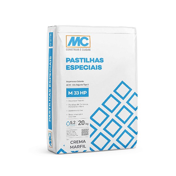 Argamassa M 33 HP - Pastilhas Especiais - CREMA MARFIL