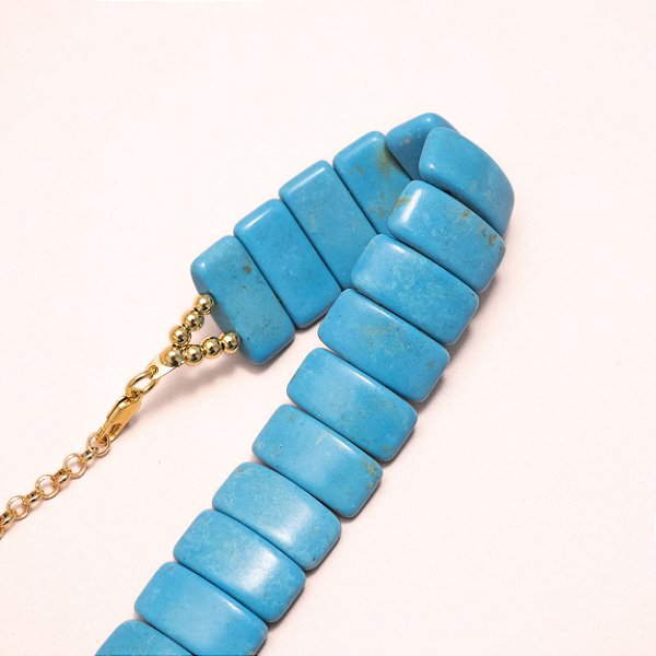 CHOKER TURQUESA RETANGULAR