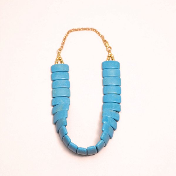 CHOKER TURQUESA RETANGULAR