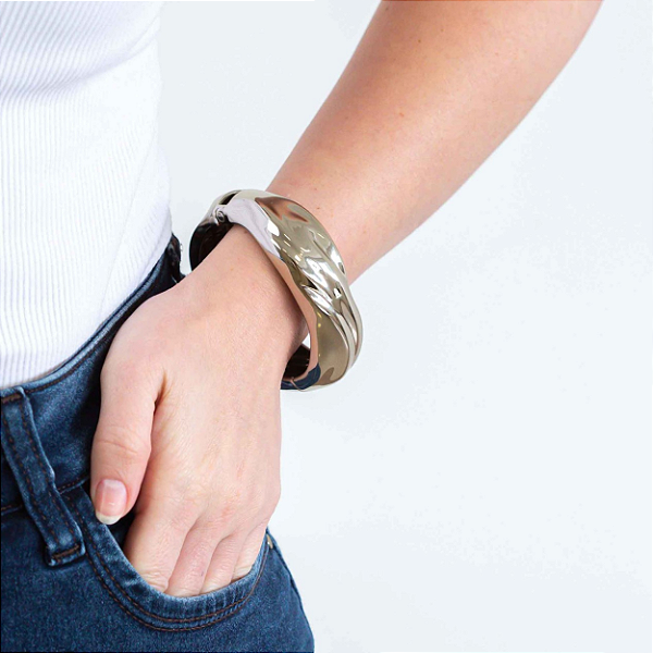 MAXI BRACELETE ORGANICO PRATA