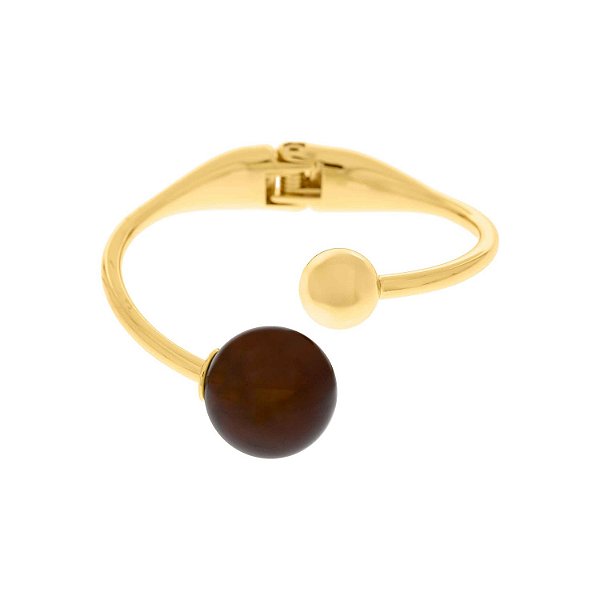 BRACELETE ESFERAS MARROM