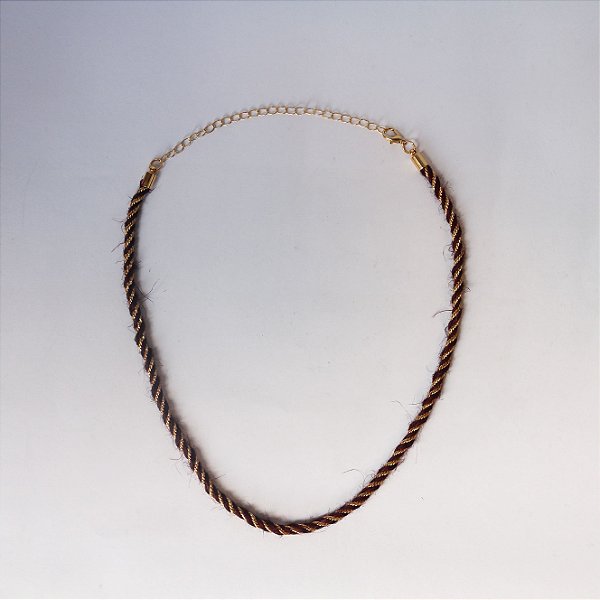 COLAR CORDAO BAIANO COM SISAL BORDÔ