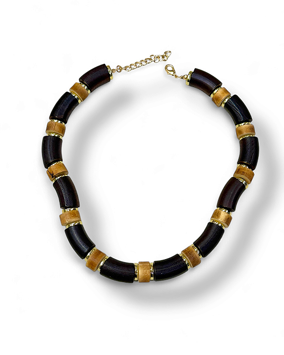 COLAR CANUTILHO DE MADEIRA DOURADO