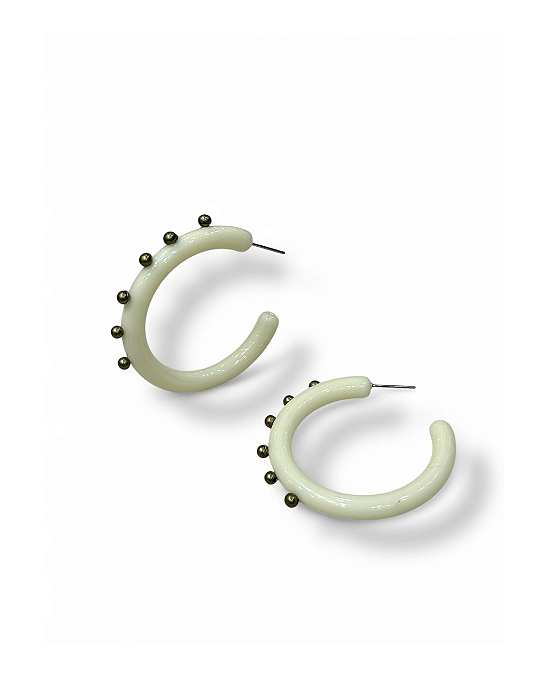 ARGOLA RESINA OFF WHITE G