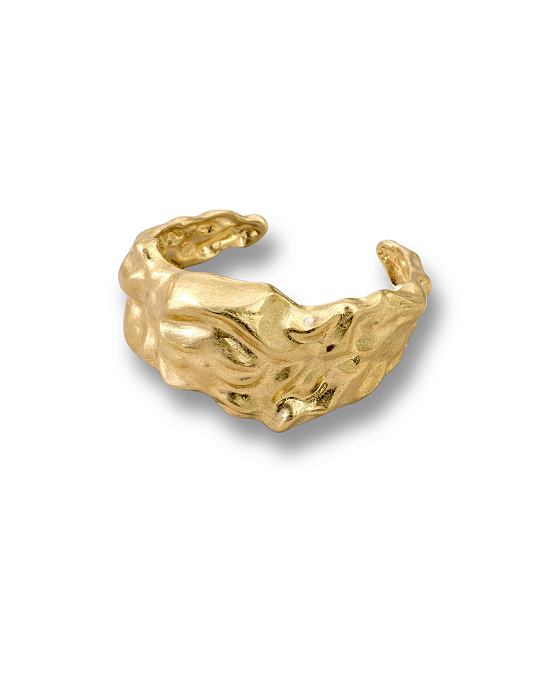BRACELETE ORGÂNICO DOURADO TEXTURIZADO