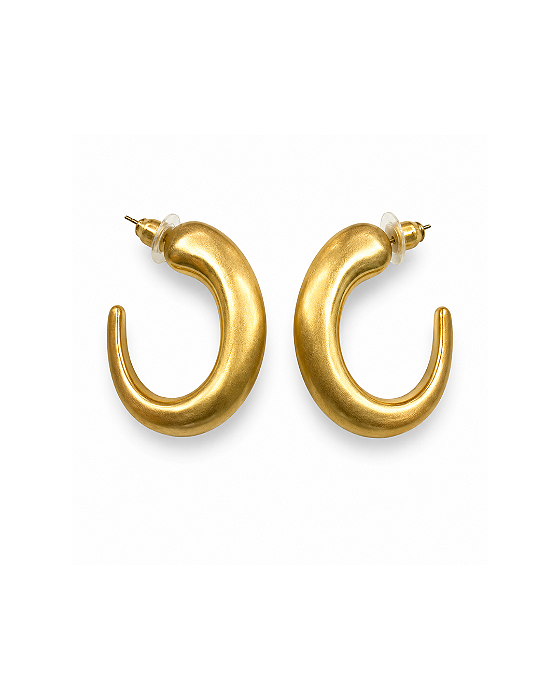 BRINCO ARGOLA BOLD ESCOVADA DOURADO